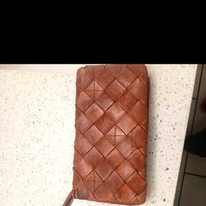 Brown leather Medium size wallet- Valencia Holland